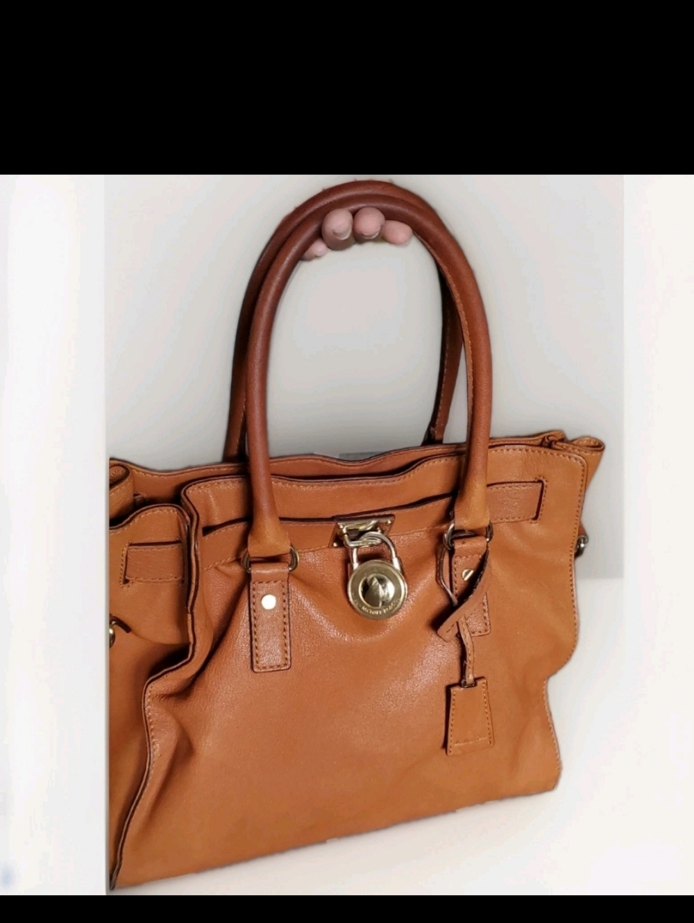 Michael Kors Large Hamilton Leather Satchel Bag